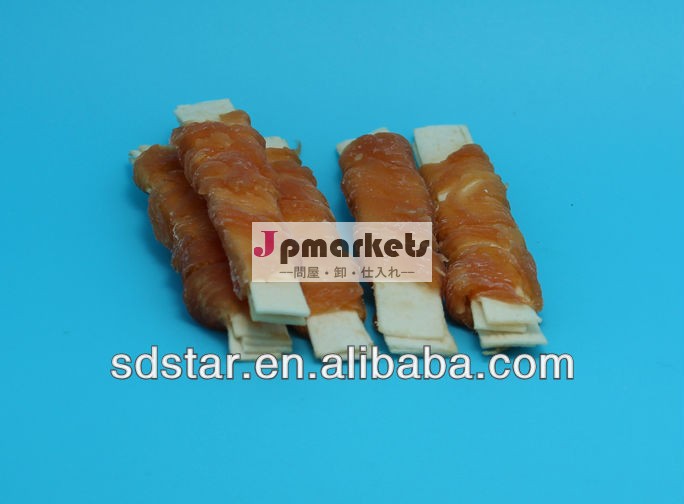 ペットフードのチキンタラプライベートラベルの犬のおやつがラップ問屋・仕入れ・卸・卸売り