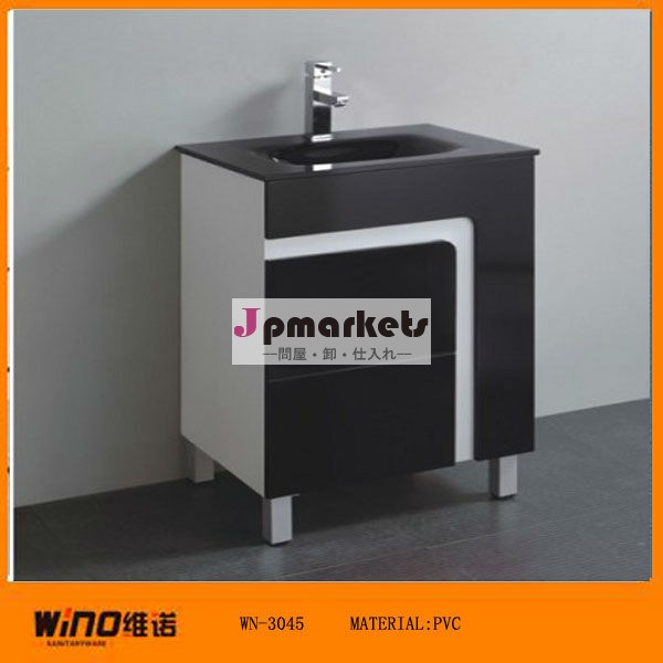 free standing cabinet with ss legs pvc bathroom cabinet問屋・仕入れ・卸・卸売り