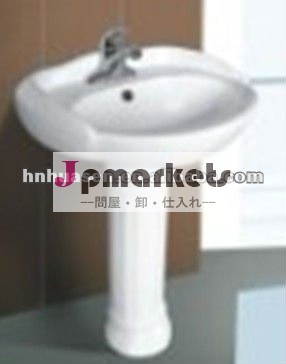 中国ホワイト衛生陶器hpb-2003付き台座洗面台問屋・仕入れ・卸・卸売り