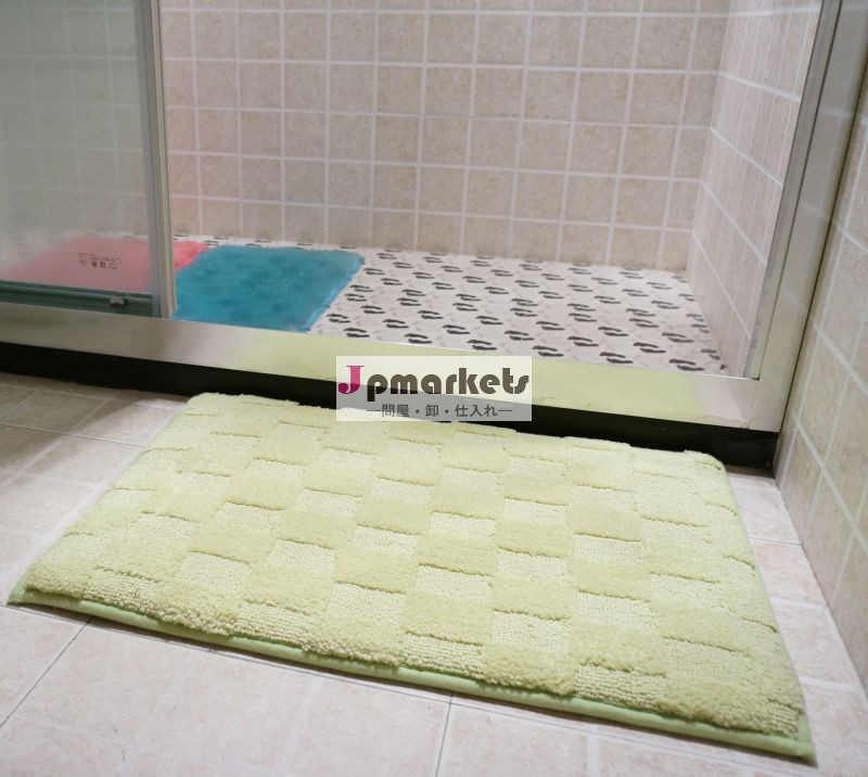 プレミアムキルト柄 マイクロファイバー メモリフォームマット バスマット トイレマット 緑問屋・仕入れ・卸・卸売り