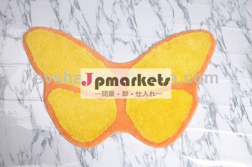 蝶の形の赤い色bathmat上海bathmatジャカードbathmat( ev- b011a- bm)問屋・仕入れ・卸・卸売り