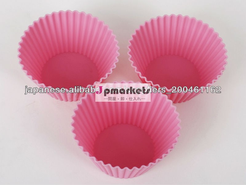 丸いピンクのカップケーキお菓子型シリコンケーキモールド問屋・仕入れ・卸・卸売り