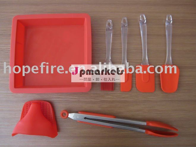 7pcs PSのハンドルの多彩なシリコーンのBakewareセット問屋・仕入れ・卸・卸売り