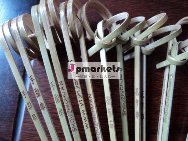 竹の結び目の自然な美しい9センチメートルのバーベキュー串問屋・仕入れ・卸・卸売り