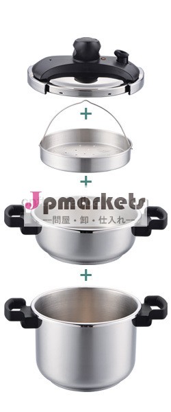 ガスこんろ及び誘導の炊事道具DSC 22cm 6Lに新しいモデルの産業圧力鍋のステンレス鋼、適した問屋・仕入れ・卸・卸売り