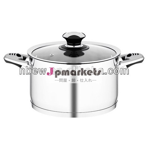 ステンレス鋼キャセロール/醤油鍋/調理鍋で高品質強化ガラス蓋人気のある調理器具問屋・仕入れ・卸・卸売り