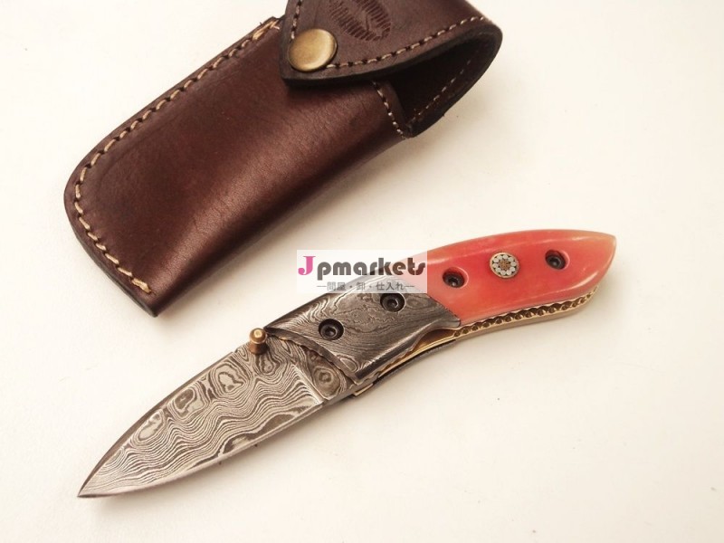 Amazing Custom Damascus Handmade Sharp Razor Folding knife問屋・仕入れ・卸・卸売り