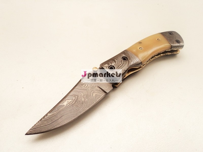 Amazing Custom Damascus Handmade Sharp Razor Folding knife問屋・仕入れ・卸・卸売り