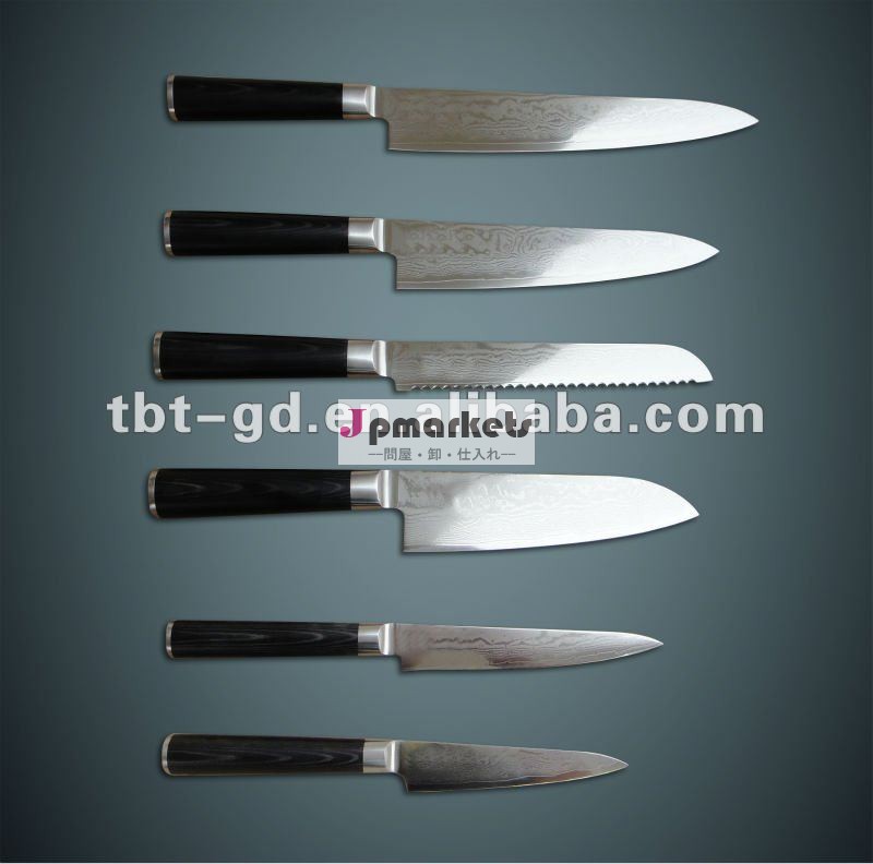 ダマスカスVG10利用できる一定のシェフのナイフのsantokuのナイフのブロック67の層のステンレス鋼のナイフの問屋・仕入れ・卸・卸売り