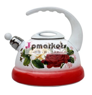 デカール花柄とホワイトほうろう3.5l鋳鉄ホットコーヒーが釜の笛水のポット問屋・仕入れ・卸・卸売り