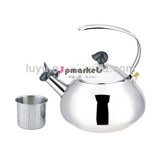 新しいスタイル1.0l-3.3lステンレス鋼笛吹きケトル/フィルター付き紅茶用のやかん問屋・仕入れ・卸・卸売り
