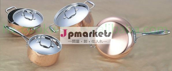 7PCS 三重の銅の調理器具セット問屋・仕入れ・卸・卸売り