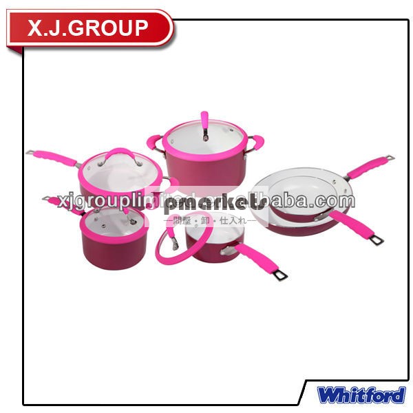 10個調理器具セットxj-12618テフロン加工のセラミックコーティングフライパン問屋・仕入れ・卸・卸売り