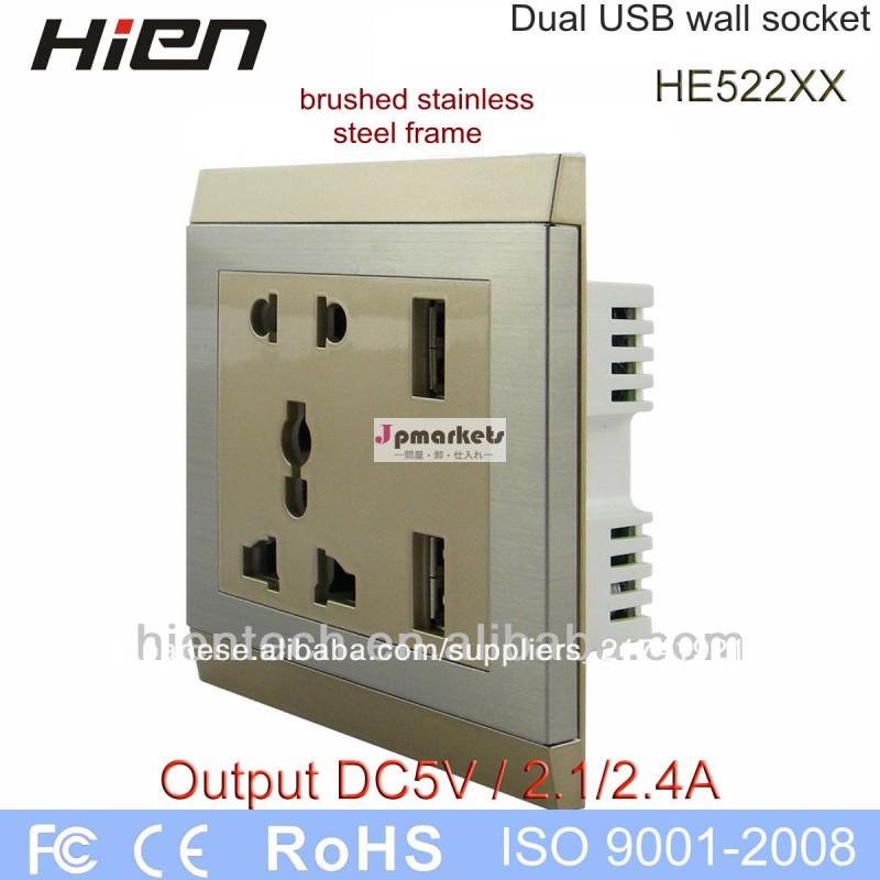 Usbウォールソケットソケットeexdeiict52つのusb充電ポートと5v2.1a5v2.4a2色問屋・仕入れ・卸・卸売り