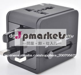 トラベルアダプターマルチアダプタデュアルusb付き150カ国以上で使用される( ch- 158- 1)問屋・仕入れ・卸・卸売り