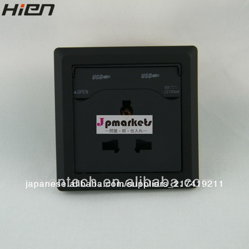 Usbusb付きユニバーサルソケットコンセントソケット5v2.1aiphone5c5s充電のためのアプリ三星電子問屋・仕入れ・卸・卸売り