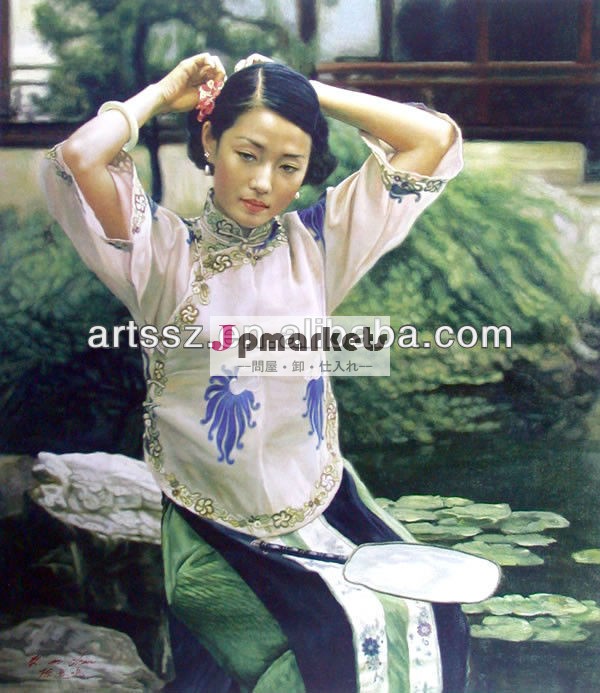 ホーム12月の油絵-- 中国人女性のアクリル塗料で-- 卸売油絵問屋・仕入れ・卸・卸売り