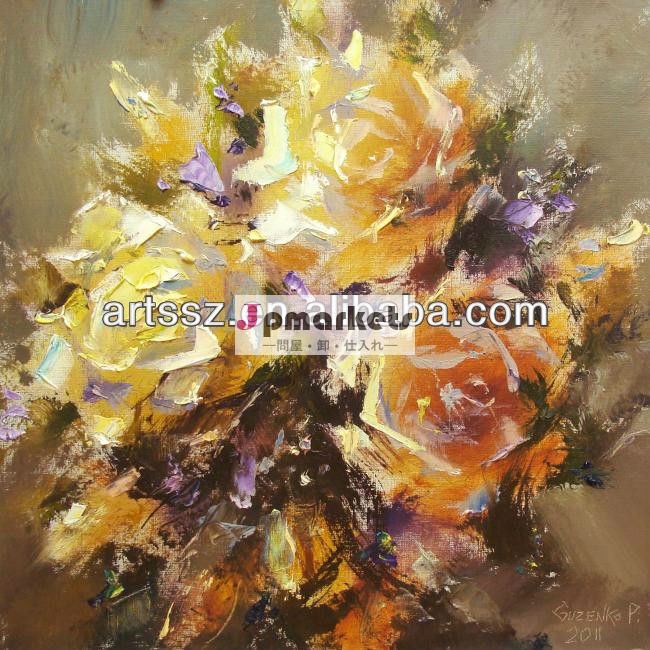 家の12月の花の油絵 -- 絵画はアクリルペンキと開花する--卸し売り油絵問屋・仕入れ・卸・卸売り