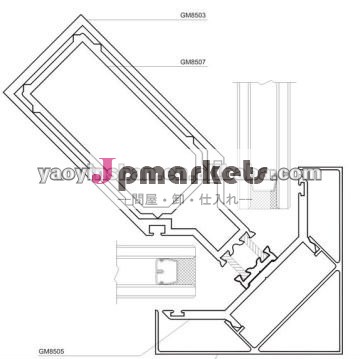 アルミ断熱カーテンウォールgm85、 gmc120gm150シリーズ問屋・仕入れ・卸・卸売り