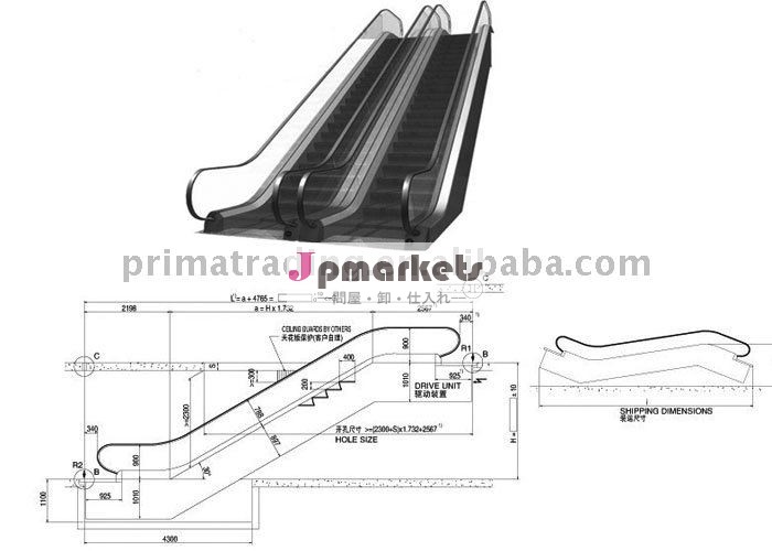 エスカレーター-- hs200- 30k商業問屋・仕入れ・卸・卸売り