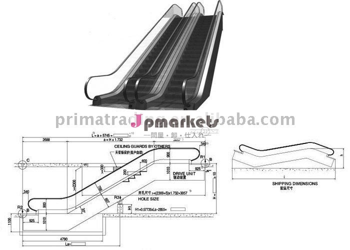 エスカレーター--HS200中型の高さのコマーシャル問屋・仕入れ・卸・卸売り