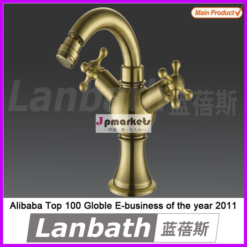 モダンなデザインlanbath4501aダブルハンドルビデ蛇口中国バス水栓安いビデ蛇口問屋・仕入れ・卸・卸売り