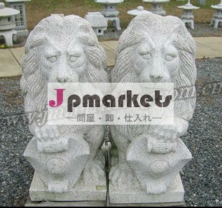 庭の花こう岩のライオンの彫刻、 花崗岩獅子の彫像問屋・仕入れ・卸・卸売り
