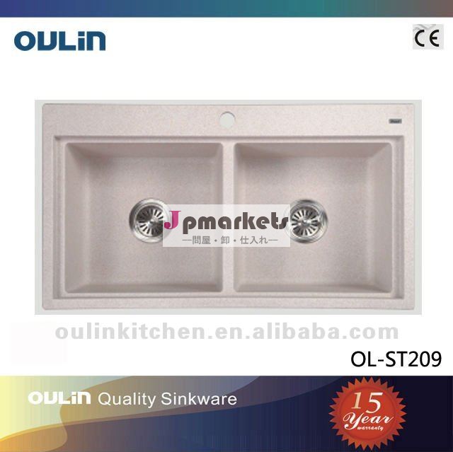 OULINの水晶流しの花こう岩の台所の流しの倍ボールOL-ST209問屋・仕入れ・卸・卸売り