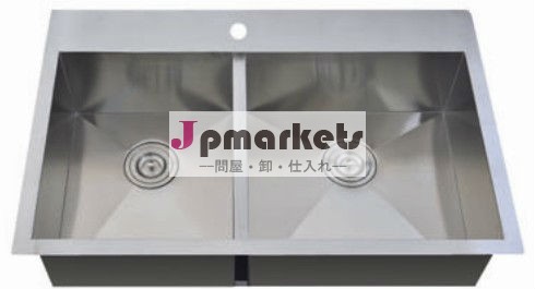 ゼロラジオ手作りのステンレス鋼topmountダブルボウルの台所の流し問屋・仕入れ・卸・卸売り