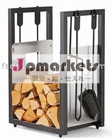 ステンレス鋼/丸太のホールダーの暖炉は火かき棒はさみにシャベルで掘るブラシを用具を使う問屋・仕入れ・卸・卸売り