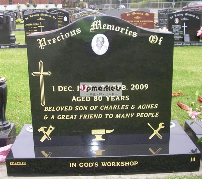2014年headstonegranite花崗岩の記念碑花崗岩墓石記念碑墓石、 黒御影石の葬儀の記念碑墓石問屋・仕入れ・卸・卸売り