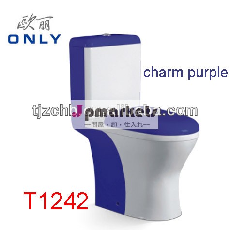 唯一衛生陶器製品- t1242着色されたナノセラミックサイフォンの2は- 個のトイレ/クローゼット問屋・仕入れ・卸・卸売り