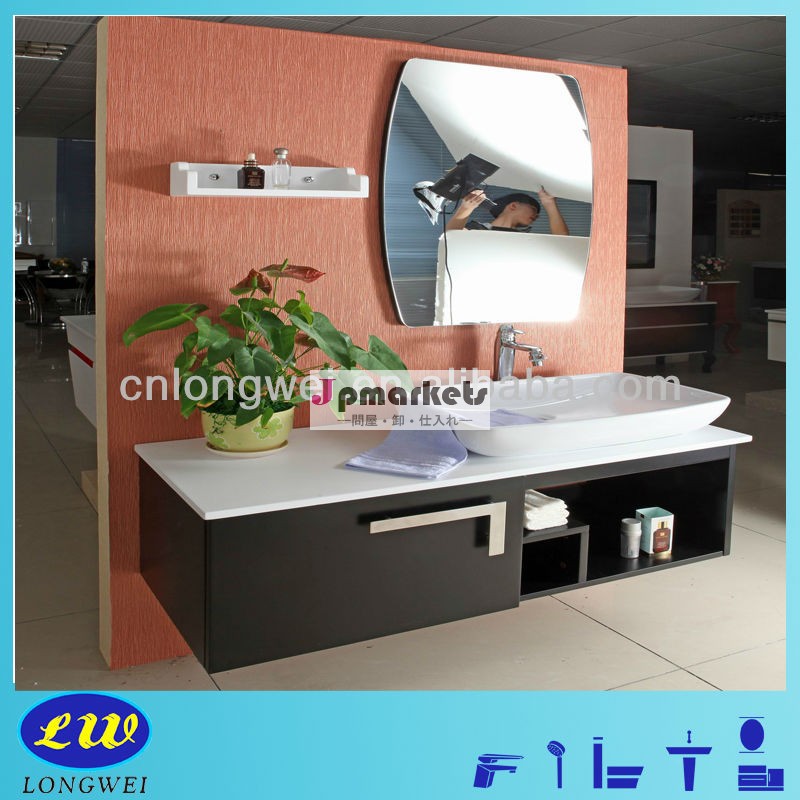 Lwbc- 0252013高品質の固体木製のバスルームの鏡モダンなバスルームのキャビネット問屋・仕入れ・卸・卸売り