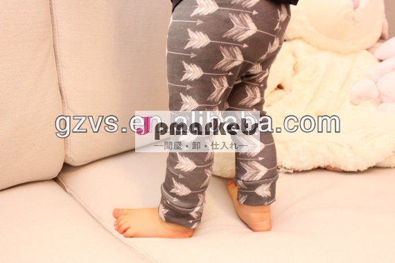 最新の子供の赤ちゃんの男の子2013arrownパターンが印刷されたレギンス綿のズボンの赤ん坊問屋・仕入れ・卸・卸売り