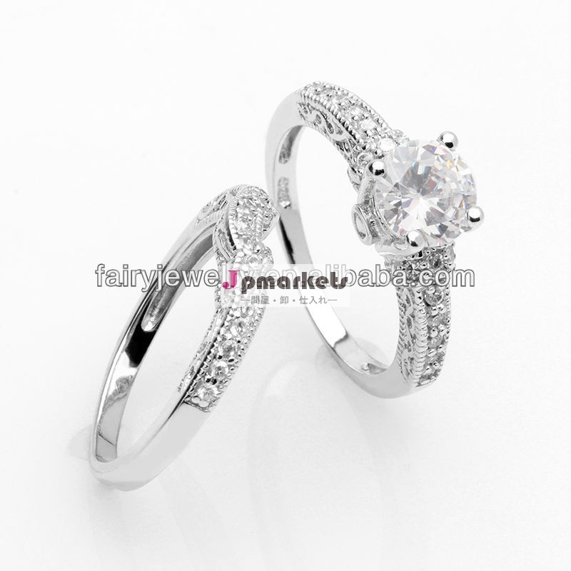 最新の結婚指輪の925スターリングシルバージルコンの結婚指輪問屋・仕入れ・卸・卸売り
