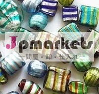 ファンシーシルバー箔ミックスガラスビーズ問屋・仕入れ・卸・卸売り