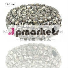 Diamond Pave Bead 925 Sterling Silver Findings Spacer Jewelry Wholesale Manufacturer Supplier問屋・仕入れ・卸・卸売り