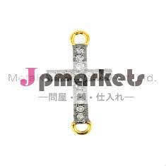 Gold & Silver cross Jewelry Findings With Diamond Connector, Wholesalers Accessories Jewelry Findings問屋・仕入れ・卸・卸売り