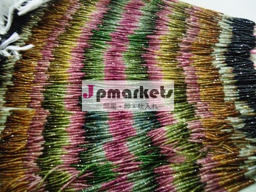 MULTI TOURMALINE FACETED ROUNDEL BEADS SIZE 16'' 2.75 TO 3.50 MM問屋・仕入れ・卸・卸売り
