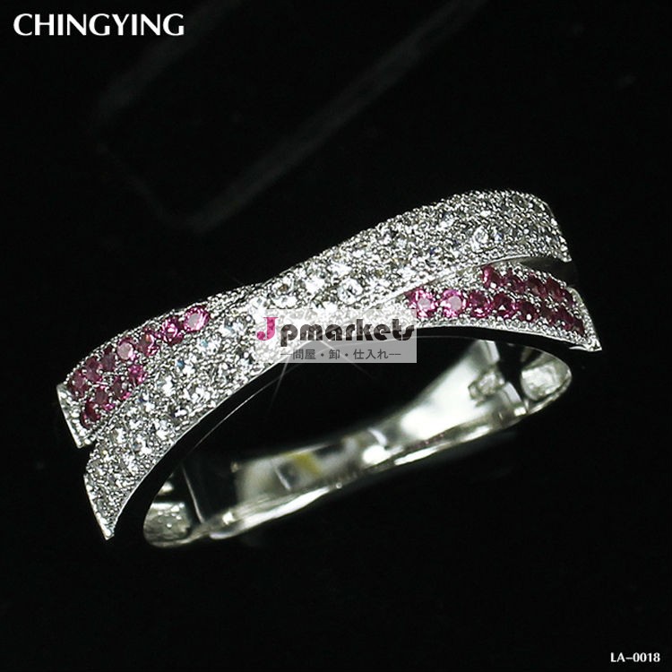 シルバートーン旅チャンネル設定の結婚指輪リングキュービックジルコニア問屋・仕入れ・卸・卸売り