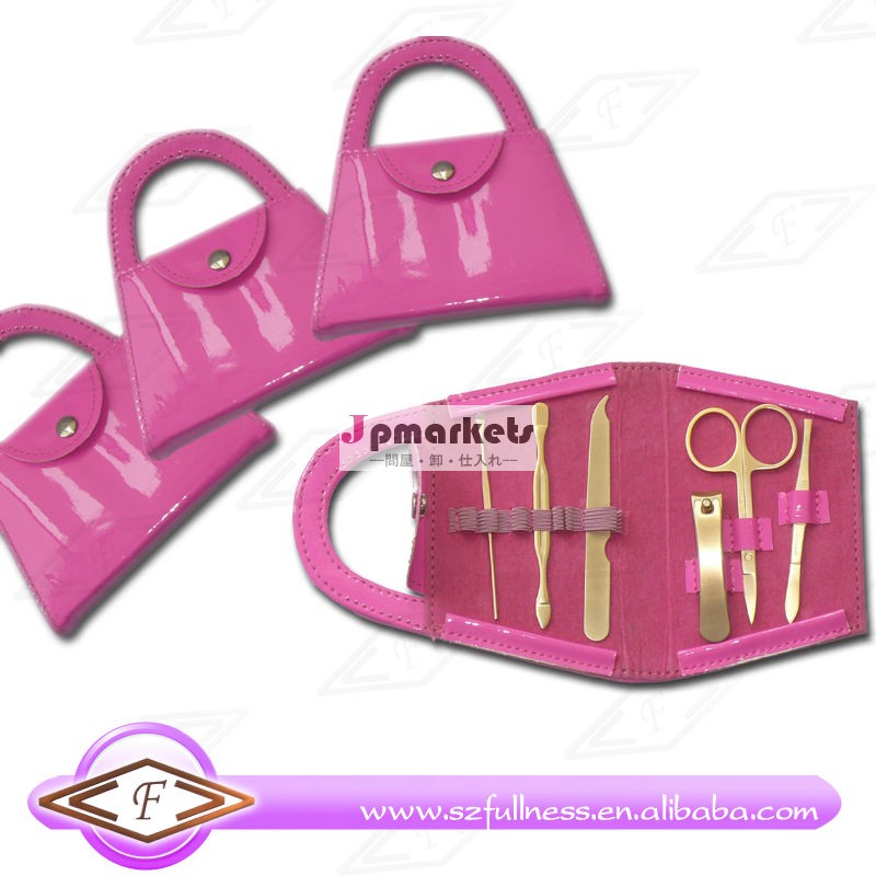 熱い- ピンクのハンドバッグのデザインマニキュアセット問屋・仕入れ・卸・卸売り
