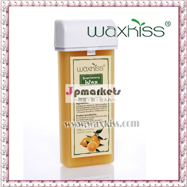 ローラー脱毛暖かいwaxkissレモンレモン油を含有ワックスを提供するために高揚中に香りワックスがけ問屋・仕入れ・卸・卸売り