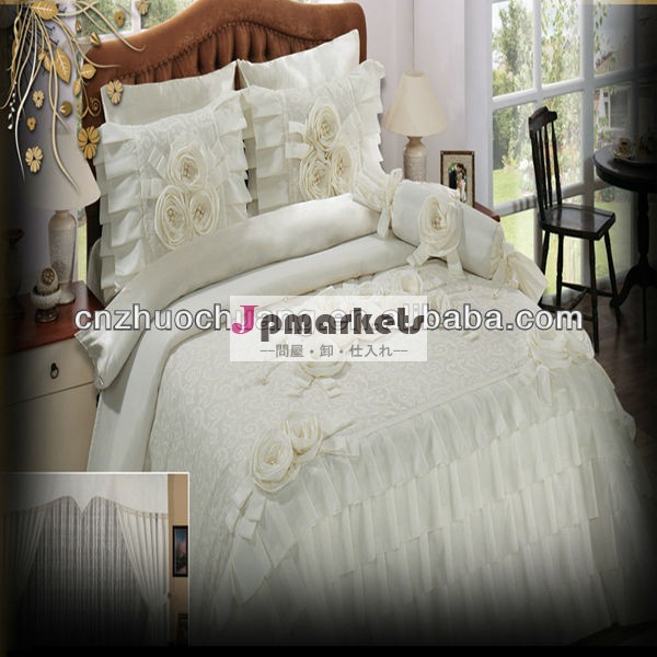 エレガントな白い品質のトルコ掛け布団寝具セット一致カーテンで卸売七面鳥のスタイル問屋・仕入れ・卸・卸売り