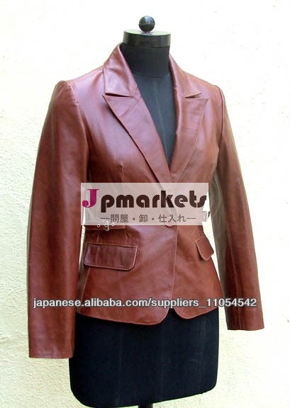 ladies leather short jacket 20053問屋・仕入れ・卸・卸売り