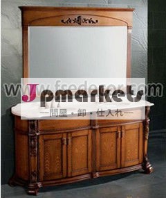 フリースタンディングアンティークスタイル純木の浴室の家具付き洗面化粧台の大理石のカウンタートップ( fse- vt- b8018)問屋・仕入れ・卸・卸売り