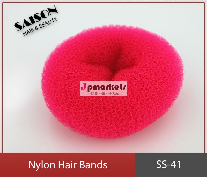 ナイロン毛ローラー2014年熱い販売の新しいおだんごヘアリング毛弾性リング問屋・仕入れ・卸・卸売り