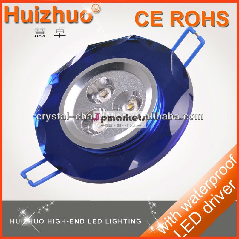 照明huizhuo3wクリスタルデコレーションledダウンライト、 ledダウンライトledシーリングランプ丸型のホテルの株式問屋・仕入れ・卸・卸売り