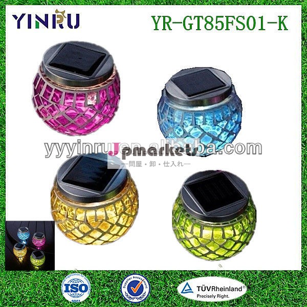 Yinru- とモザイクの瓶ledソーラーライト、 モザイク瓶ランプ問屋・仕入れ・卸・卸売り