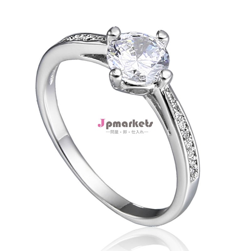 オレンジ色の石の結婚指輪2014年手作りwomen|zirconring|fashion女性用リング合金ジルコンリングジュエリー問屋・仕入れ・卸・卸売り