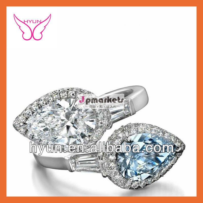 プラチナホワイトジルコン2014年rings|elegantデザインジルコンリング卸売問屋・仕入れ・卸・卸売り